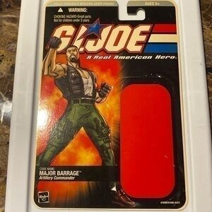 GI JOE Major Barrage uncut file card only 2005